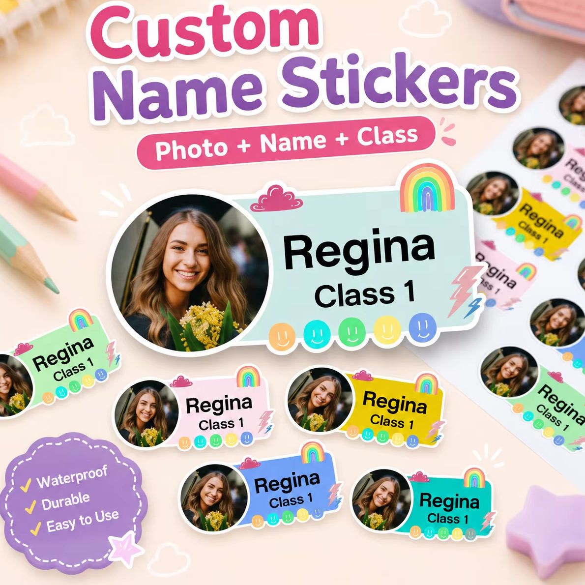 Personalized Photo Label stick - Custom Photo Book recension och pris