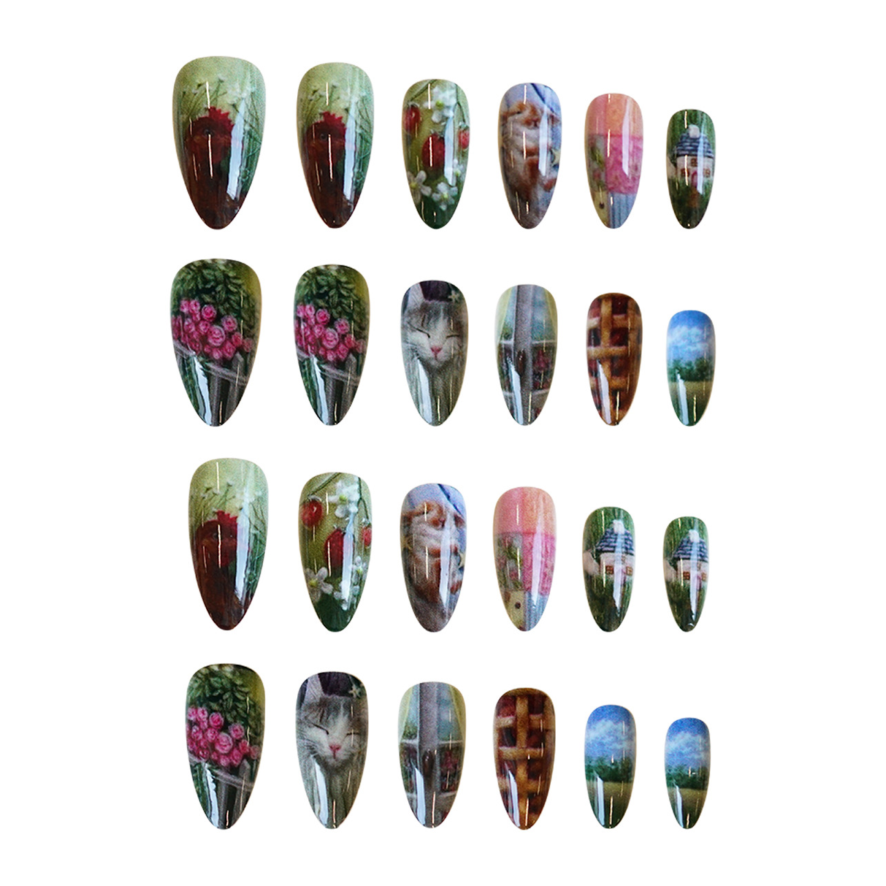 24pcs Pastoral Style Almond Pr - Pressed Flower Art recension och pris