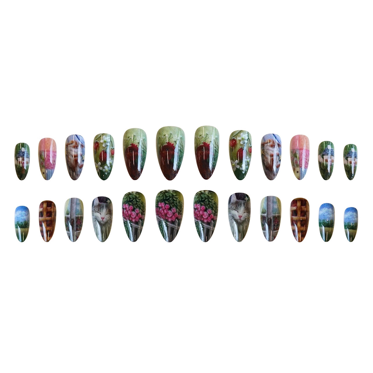 24pcs Pastoral Style Almond Pr - Pressed Flower Art recension och pris