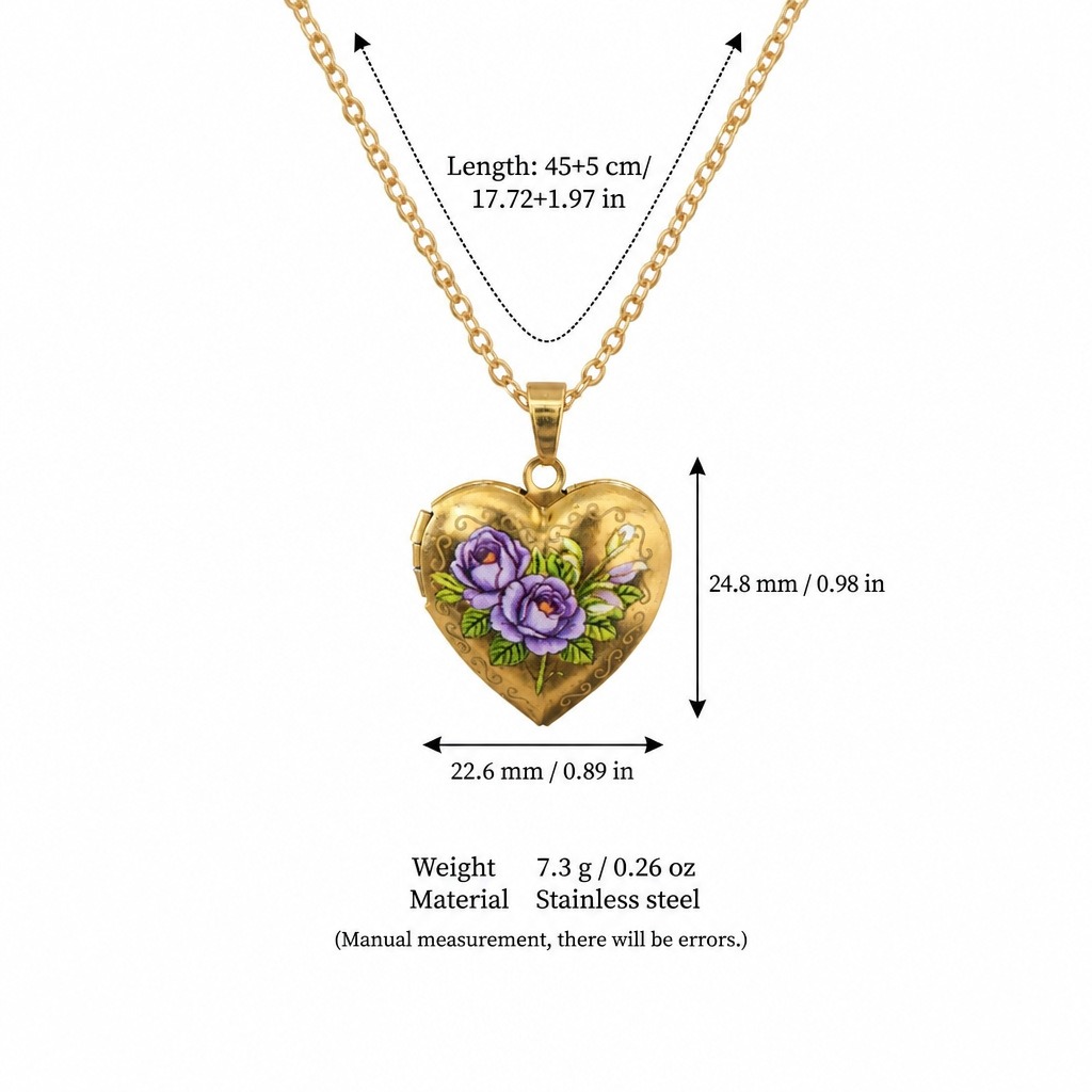Heart Pendant Necklace Delicat - Birth Flower Necklace recension och pris