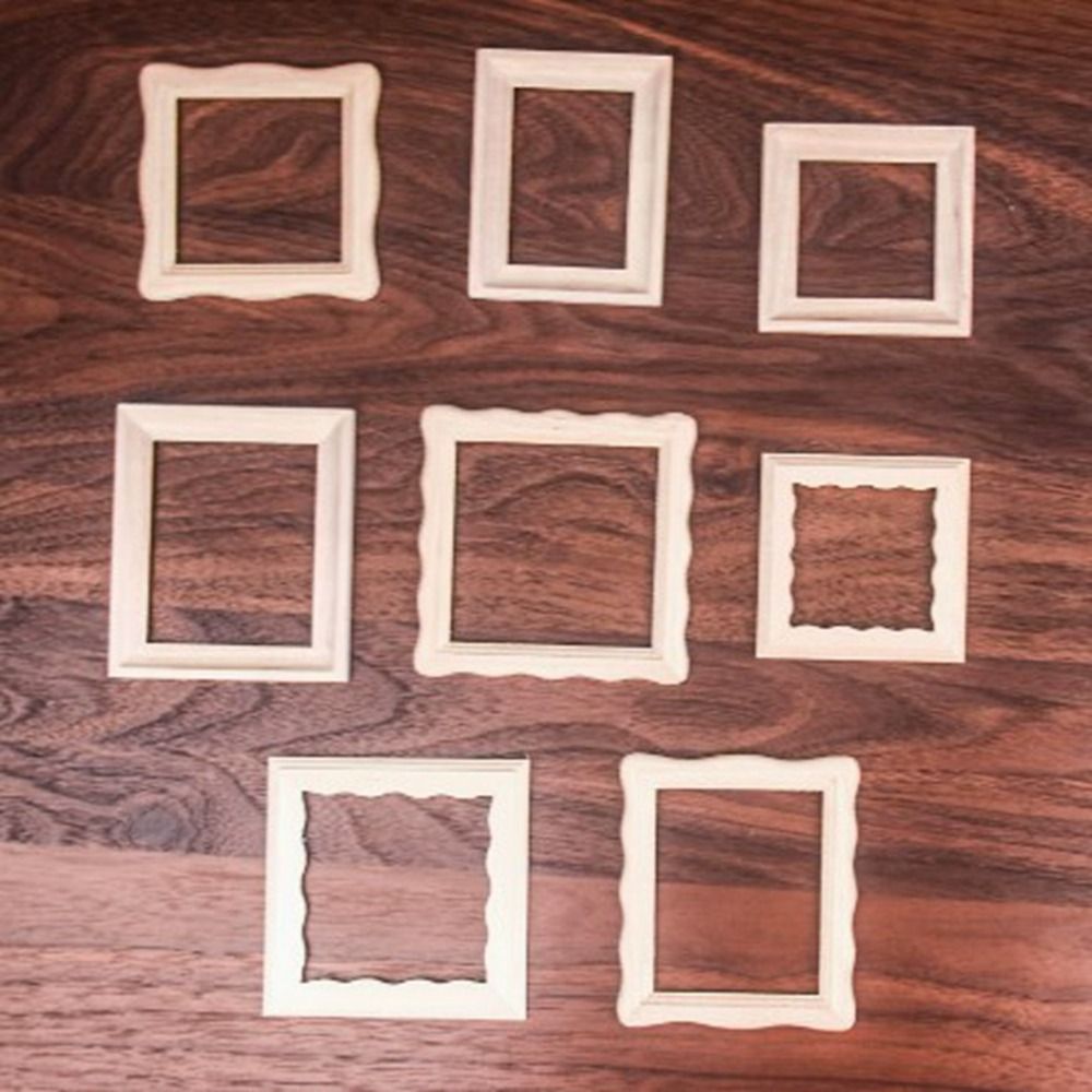 2pcs New 1/12 Dollhouse Miniat - Engraved Wood Frame recension och pris