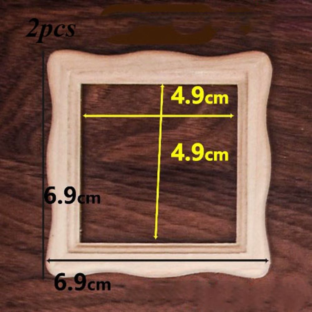 2pcs New 1/12 Dollhouse Miniat - Engraved Wood Frame recension och pris